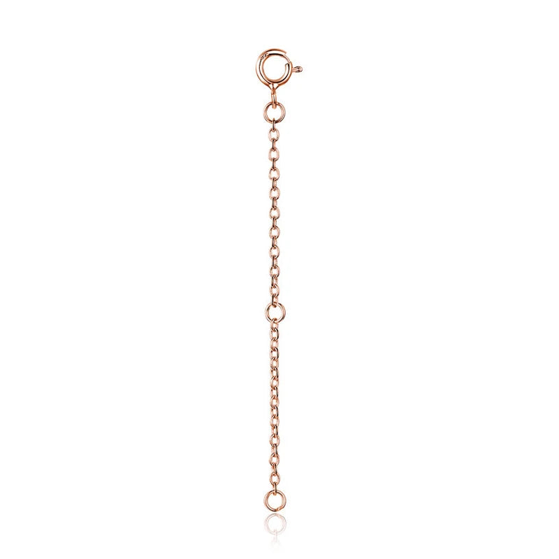 Jewelry Planet 14K Gold Plated 925 Sterling Silver Extended Chains with Lobster Clasps for DIY Necklace Extension Chain Jewelry Making