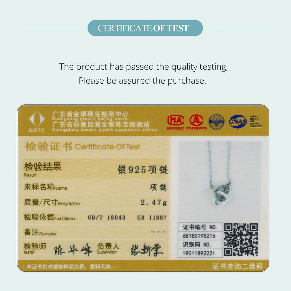 Jewelry Planet 925 Sterling Silver Connected Heart Pendant Necklace for Girlfriend Valentine's Day Gift Fine Jewelry SCN181