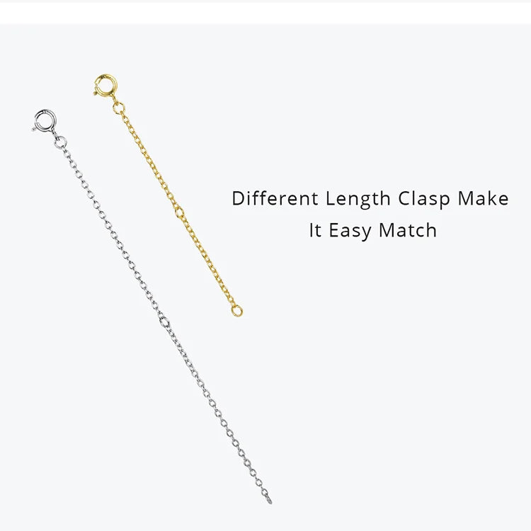 Jewelry Planet 14K Gold Plated 925 Sterling Silver Extended Chains with Lobster Clasps for DIY Necklace Extension Chain Jewelry Making