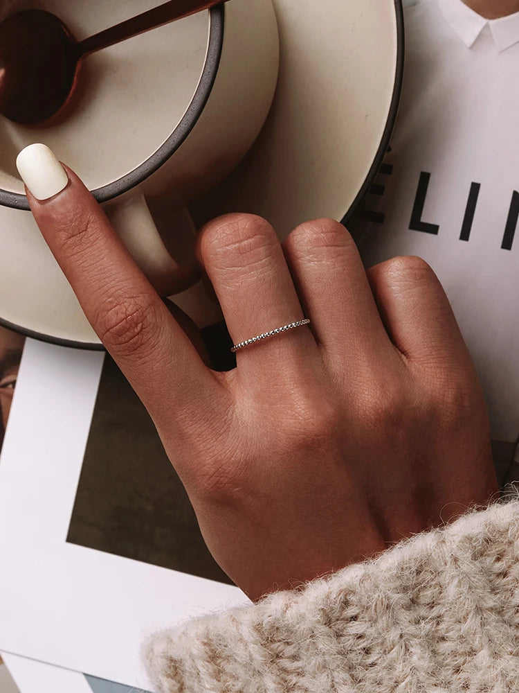 Jewelry Planet 925 Sterling Silver Braided Texture Twisted Eternity Band Stackable Rings Fine Jewelry BSR161