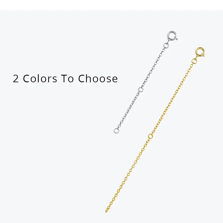 Jewelry Planet 14K Gold Plated 925 Sterling Silver Extended Chains with Lobster Clasps for DIY Necklace Extension Chain Jewelry Making