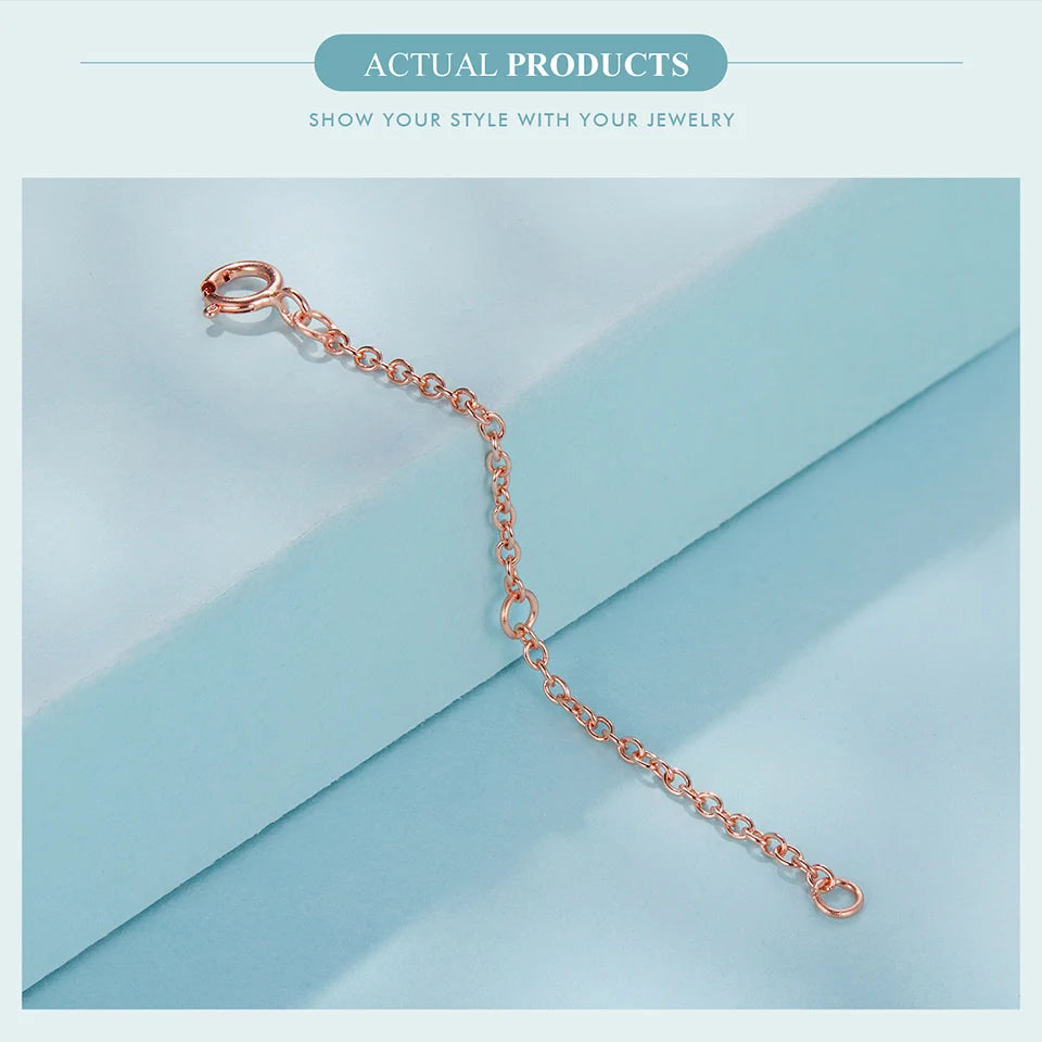 Jewelry Planet 14K Gold Plated 925 Sterling Silver Extended Chains with Lobster Clasps for DIY Necklace Extension Chain Jewelry Making